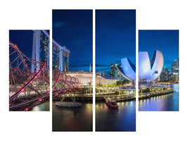 4-piece-canvas-print-singapore-marina-bay-panorama