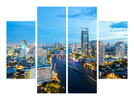 4-piece-canvas-print-skyline-bangkok-at-dusk