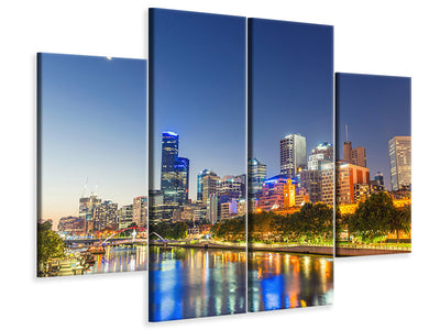 4-piece-canvas-print-skyline-sydney-at-dusk