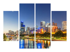 4-piece-canvas-print-skyline-sydney-at-dusk