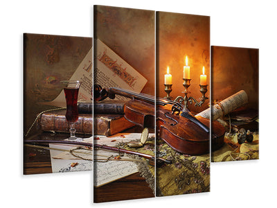 4-piece-canvas-print-still-life-with-violin-and-candles