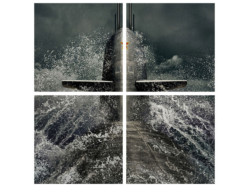 4-piece-canvas-print-submarine