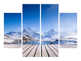 4-piece-canvas-print-sundeck-at-the-swiss-mountain-lake