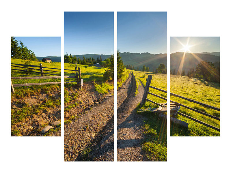 4-piece-canvas-print-sunrise-at-mountain