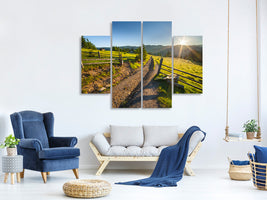 4-piece-canvas-print-sunrise-at-mountain