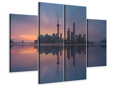 4-piece-canvas-print-sunrising-shnaghai