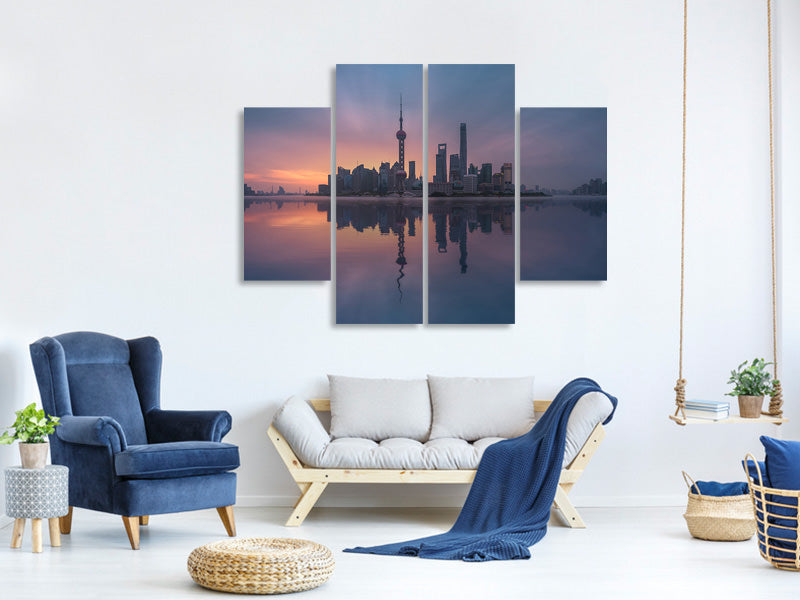 4-piece-canvas-print-sunrising-shnaghai