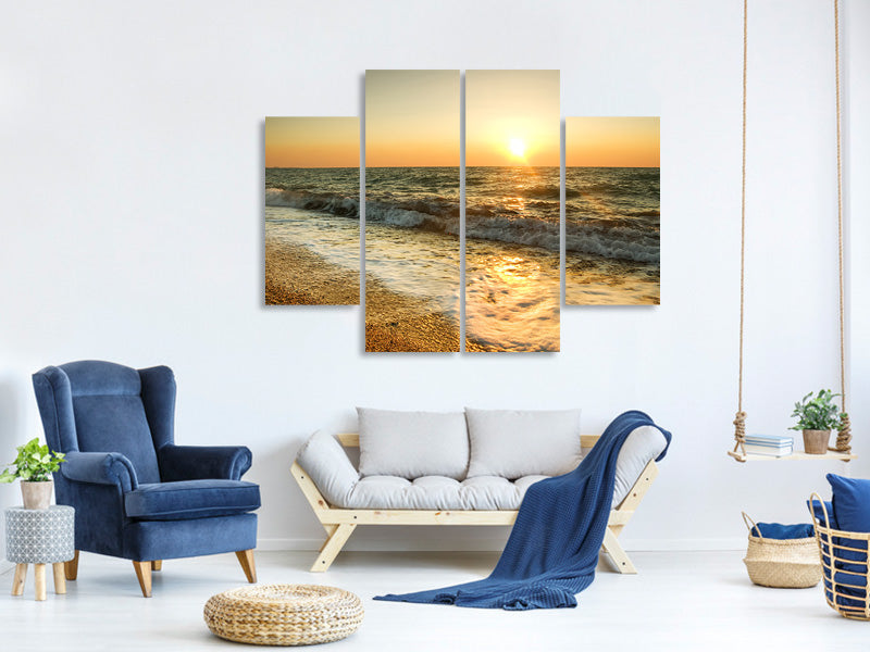 4-piece-canvas-print-sunset-at-sea