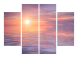 4-piece-canvas-print-sunset-by-the-lake