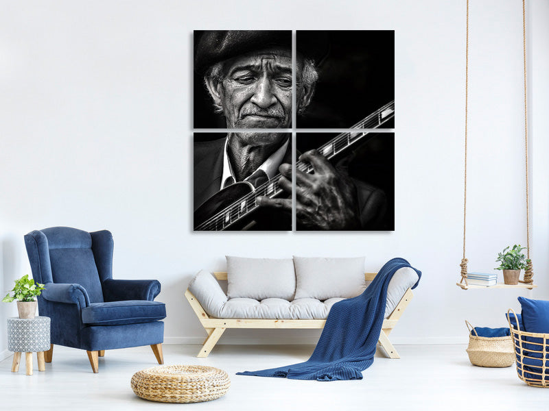 4-piece-canvas-print-the-guitarist