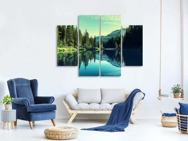 4-piece-canvas-print-the-music-of-silence-in-the-mountains