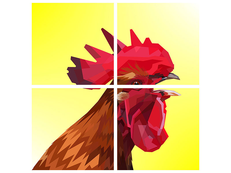 4-piece-canvas-print-the-rooster