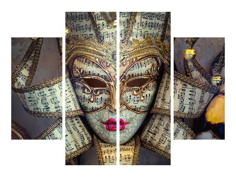 4-piece-canvas-print-venetian-mask