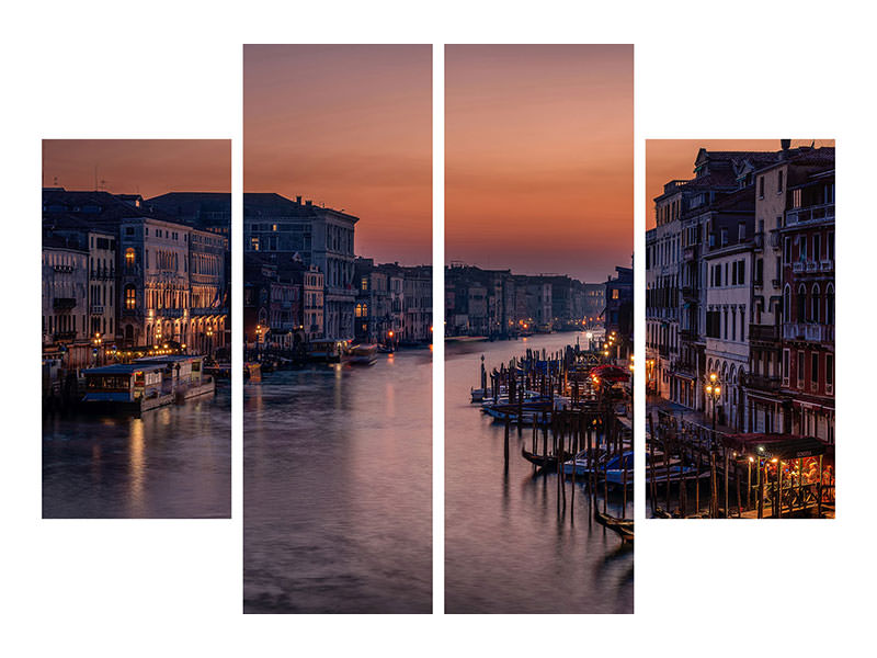 4-piece-canvas-print-venice-grand-canal-at-sunset