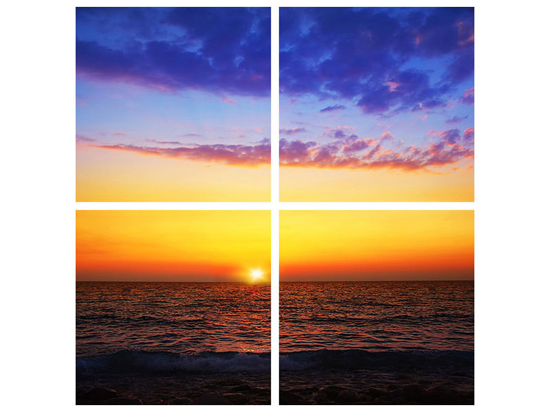 4-piece-canvas-print-vibrant-sunset