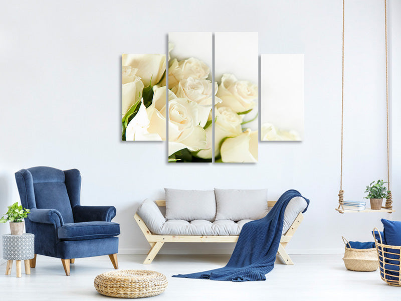 4-piece-canvas-print-white-roses
