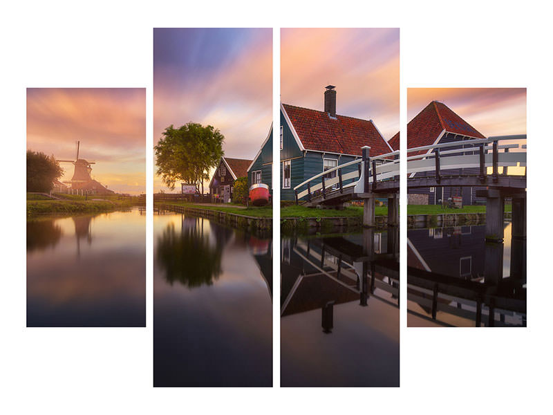 4-piece-canvas-print-zaanse-schans