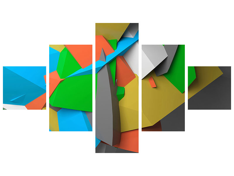 5-piece-canvas-print-3d-geometric-figures