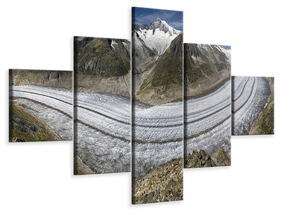 5-piece-canvas-print-aletschgletscher