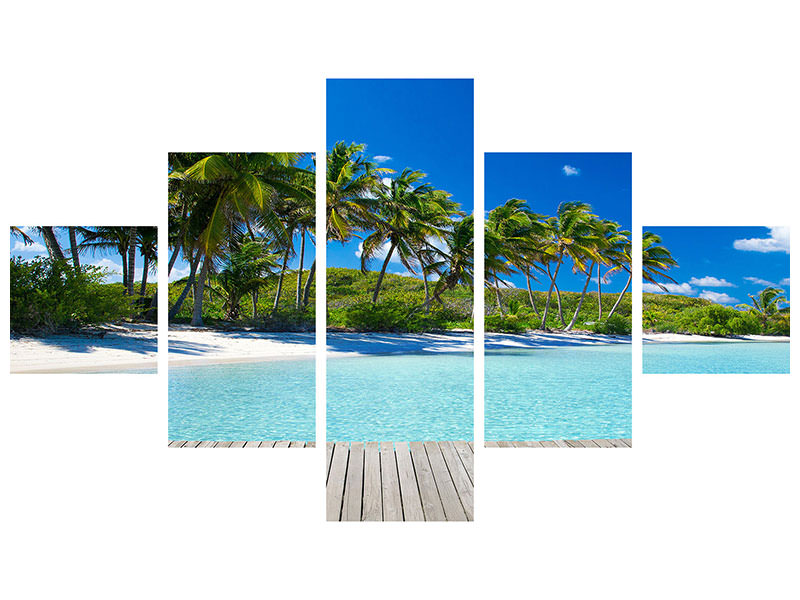 5-piece-canvas-print-beach-palms