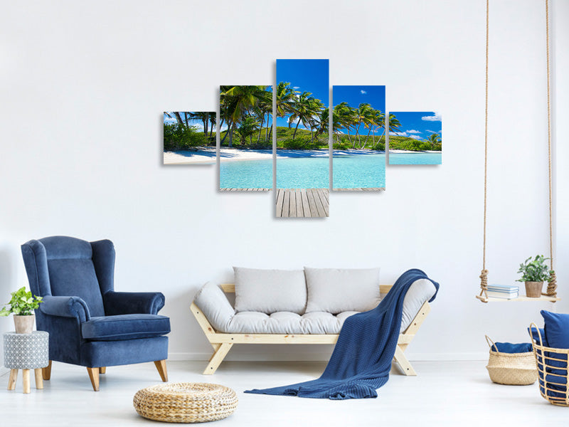 5-piece-canvas-print-beach-palms