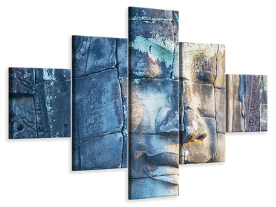 5-piece-canvas-print-buddha-in-rock