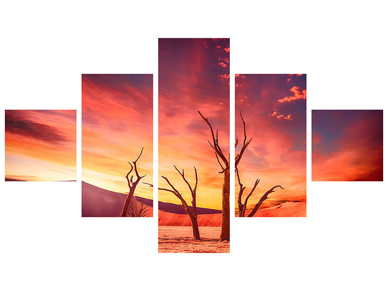 5-piece-canvas-print-colorful-desert