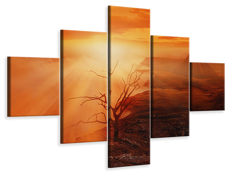 5-piece-canvas-print-colorful-landscape