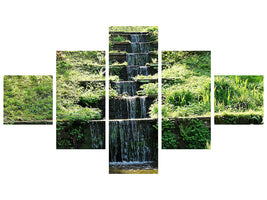 5-piece-canvas-print-design-waterfall