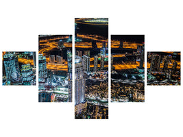 5-piece-canvas-print-dubai-night