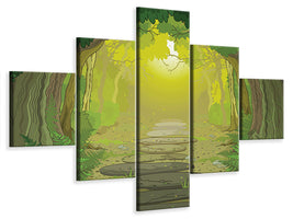 5-piece-canvas-print-fairy-tales-forest