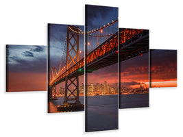 5-piece-canvas-print-fire-over-san-francisco