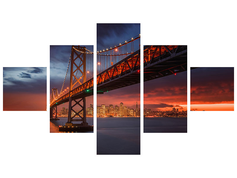 5-piece-canvas-print-fire-over-san-francisco