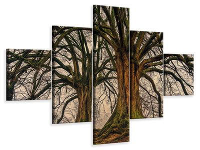 5-piece-canvas-print-ghostly-trees