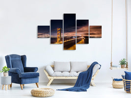 5-piece-canvas-print-golden-gate-to-stars