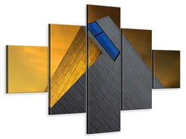 5-piece-canvas-print-golden-glow