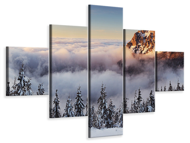 5-piece-canvas-print-golden-peak