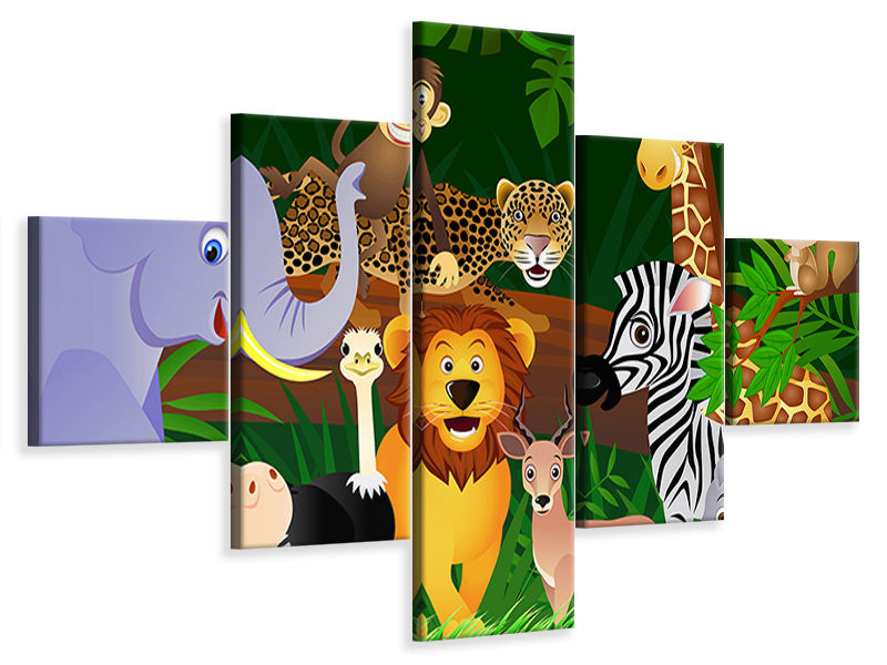 5-piece-canvas-print-jungle-king