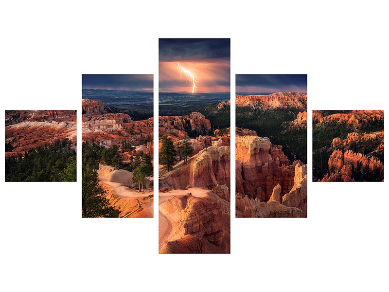 5-piece-canvas-print-lightning-over-bryce-canyon