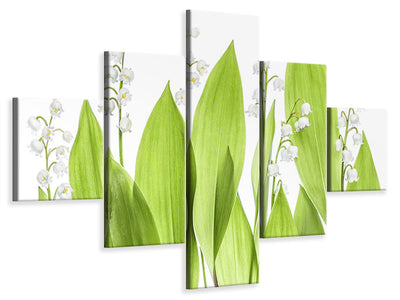 5-piece-canvas-print-lily-of-the-valley