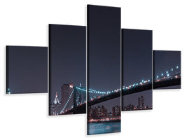 5-piece-canvas-print-manhattan-skyline-and-brooklyn-bridge