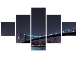 5-piece-canvas-print-manhattan-skyline-and-brooklyn-bridge