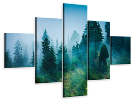 5-piece-canvas-print-mysterious-forest-ii