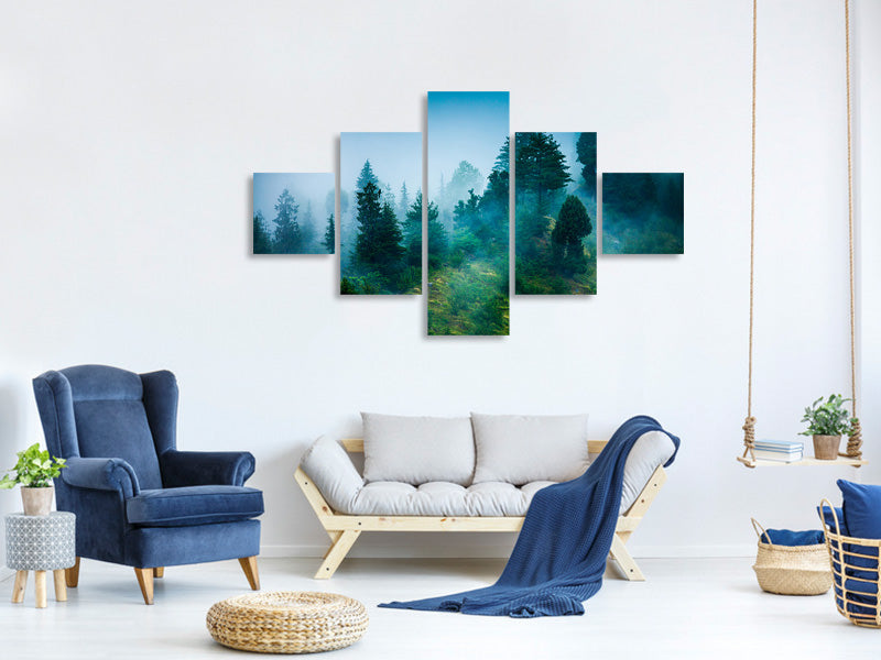 5-piece-canvas-print-mysterious-forest-ii