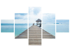 5-piece-canvas-print-ocean-footbridge