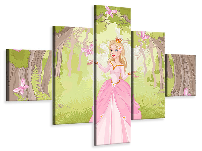 5-piece-canvas-print-princess-in-the-wood