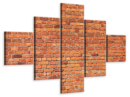 5-piece-canvas-print-red-brick-wall-p