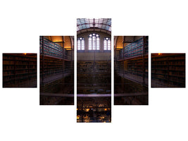 5-piece-canvas-print-rijksmuseum-library