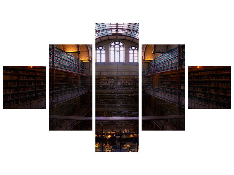 5-piece-canvas-print-rijksmuseum-library