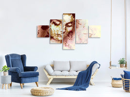 5-piece-canvas-print-romantic-portrait-of-a-beauty